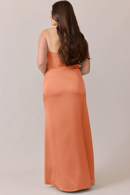 Briar Satin Dress | Made To Order | Tangerine