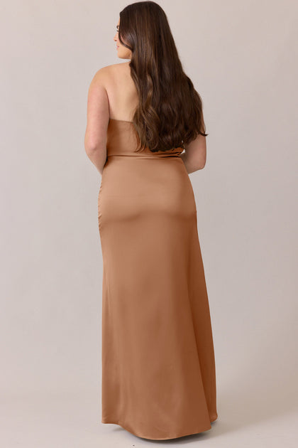 Briar Satin Dress | Made To Order | Toffee