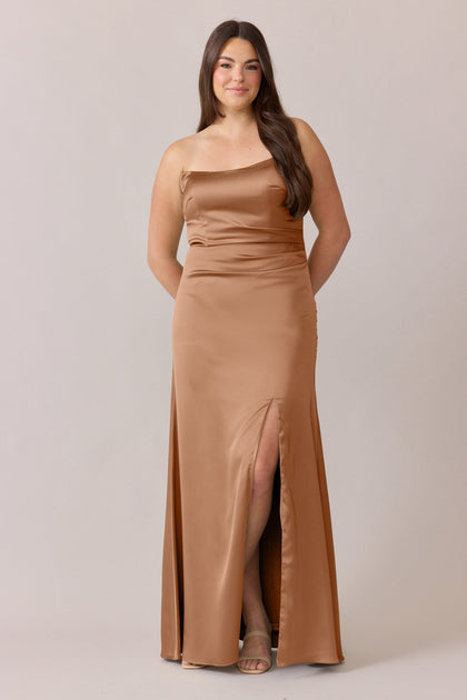 Briar Satin Dress | Made To Order | Toffee