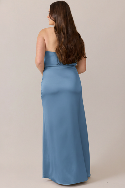 Briar Satin Dress | Made To Order | True Blue