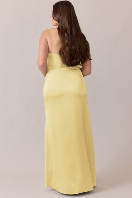 Briar Satin Dress | Made To Order | Yellow