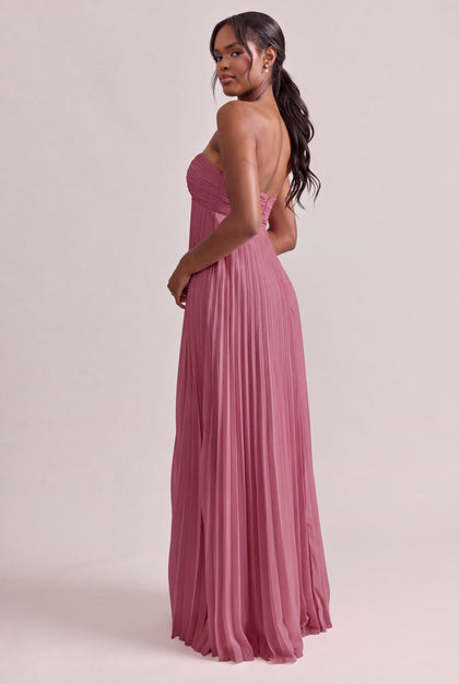 Brittany Chiffon Pleated Dress | Rosewood
