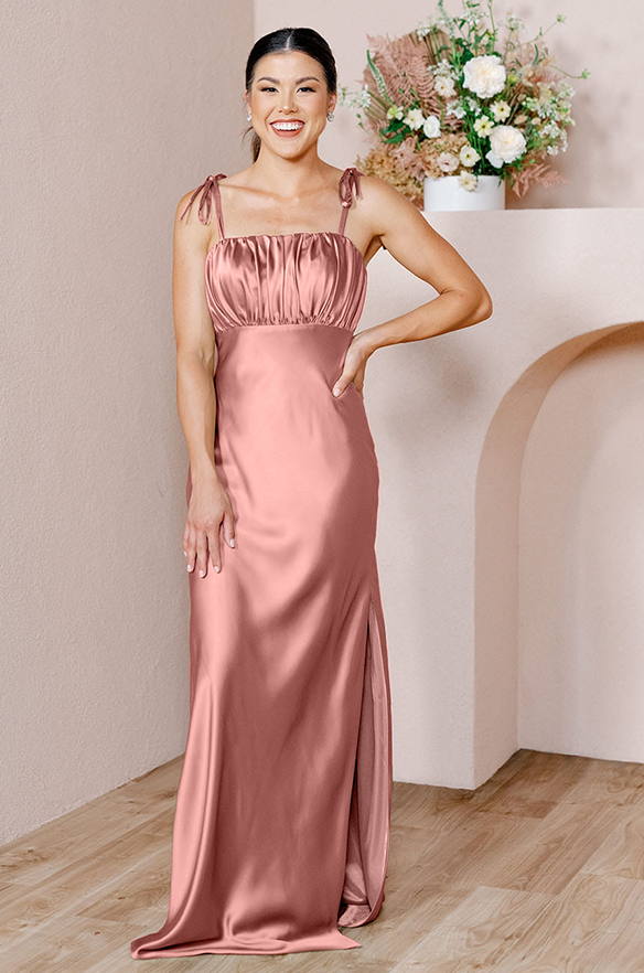 Sample Desert Rose Brooke Satin Dress