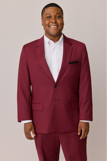 Model: Cashman; Size: Modern 46 Regular. Pictured with Black Chiffon Pocket Square