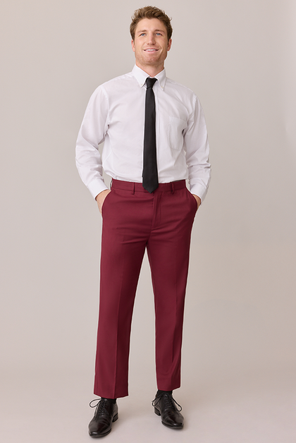 Model: Ethan; Size: Modern 32/31. Pictured with Black Chiffon Tie