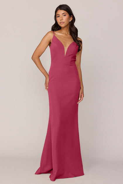 Camilla Crepe Dress | Made To Order | Berry