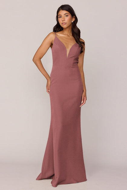 Camilla Crepe Dress | Made To Order | Dusty Rose