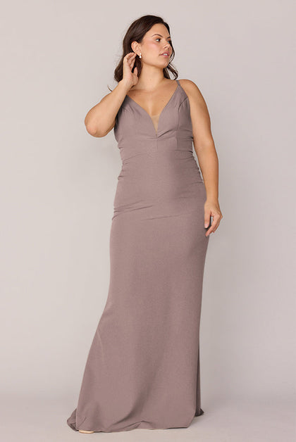 Camilla Crepe Dress | Made To Order | Latte