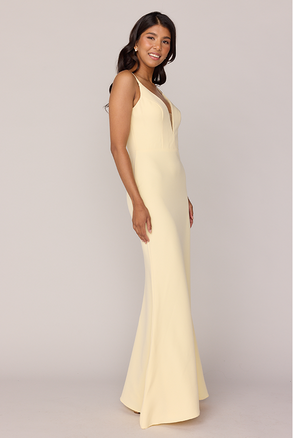Camilla Crepe Dress | Made To Order Dusty Blue Camilla Crepe Dress | Made To Order Dusty Blue