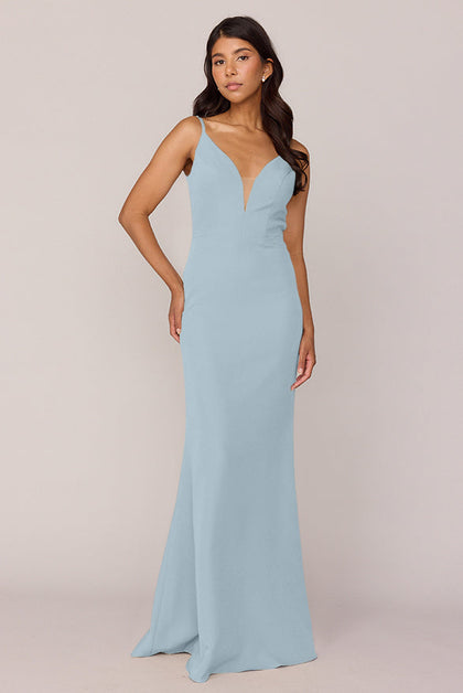 Camilla Crepe Dress | Made To Order | Light Blue