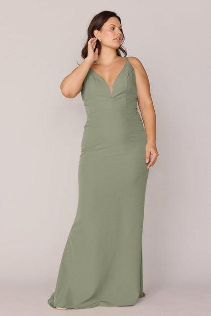 Camilla Crepe Dress | Made To Order | Moss
