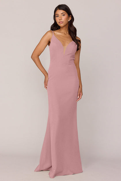 Camilla Crepe Dress | Made To Order | Rose Quartz
