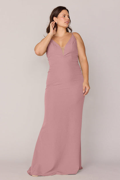 Camilla Crepe Dress | Made To Order | Rose Quartz
