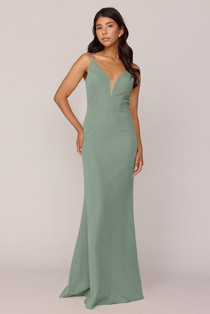 Camilla Crepe Dress | Made To Order | Sage