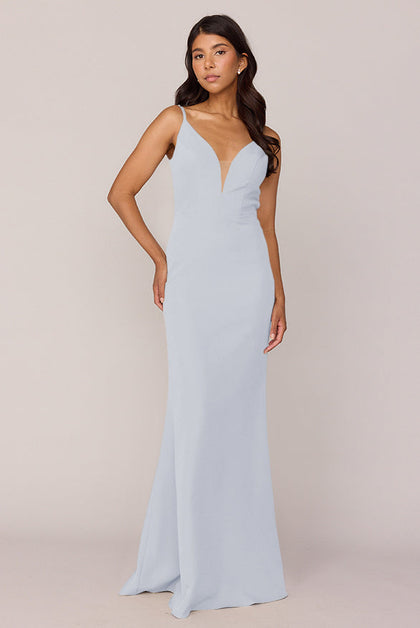 Camilla Crepe Dress | Made To Order | Sky Blue