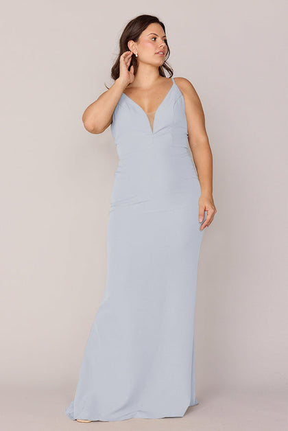 Camilla Crepe Dress | Made To Order | Sky Blue
