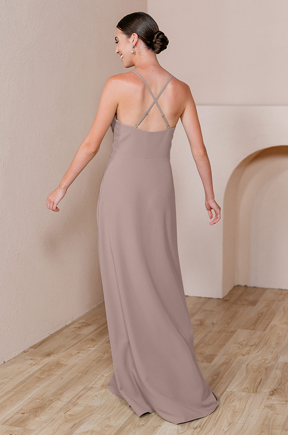 Sample Latte Carmen Crepe Dress | Ready To Ship 10 Sample Latte Carmen Crepe Dress | Ready To Ship 10