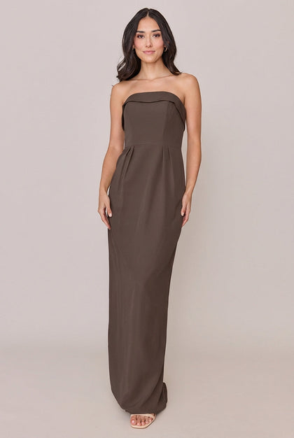 Caroline Crepe Dress | Made To Order | Espresso