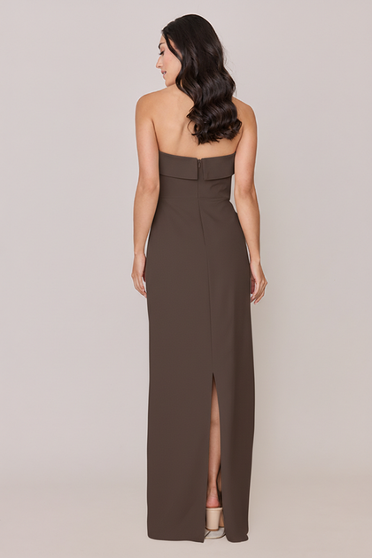 Caroline Crepe Dress | Made To Order | Espresso