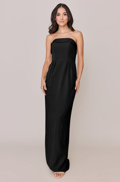 Caroline Crepe Dress | Made To Order | Black