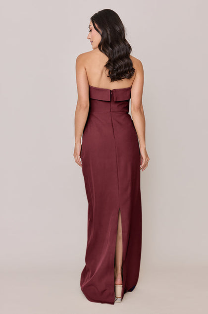 Caroline Crepe Dress | Made To Order | Cabernet