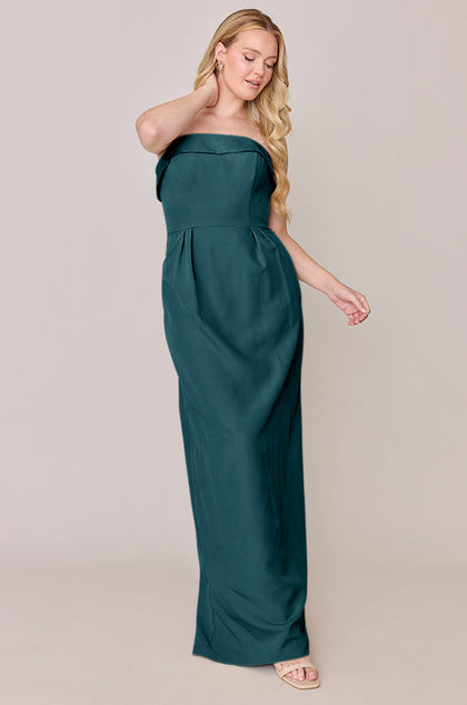 Caroline Crepe Dress | Made To Order | Classic Emerald