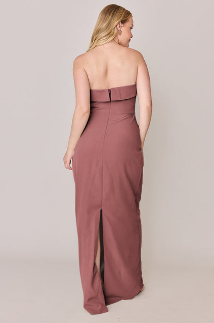 Caroline Crepe Dress | Made To Order | Dusty Rose