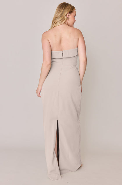 Caroline Crepe Dress | Made To Order | Gold Champagne