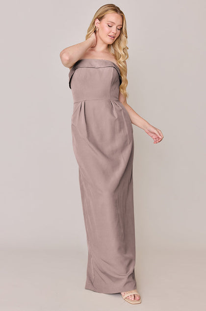 Caroline Crepe Dress | Made To Order | Latte