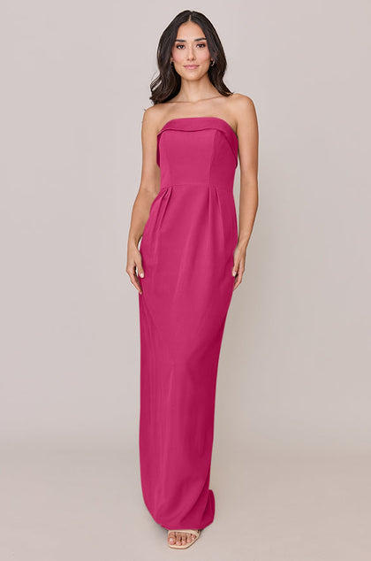 Caroline Crepe Dress | Made To Order | Malibu Pink