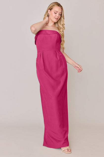 Caroline Crepe Dress | Made To Order | Malibu Pink