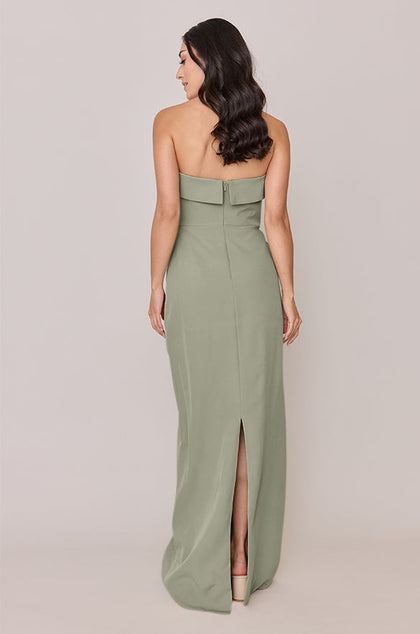 Caroline Crepe Dress | Made To Order | Moss