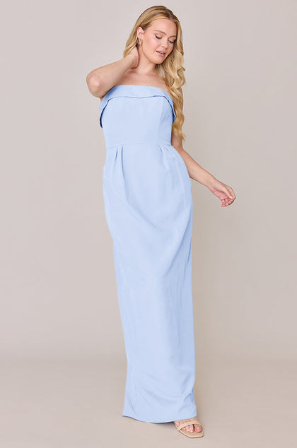 Caroline Crepe Dress | Made To Order | Periwinkle