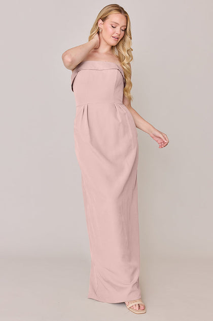 Caroline Crepe Dress | Made To Order | Petal Pink