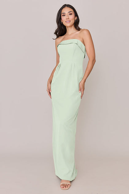 Caroline Crepe Dress | Made To Order | Pistachio