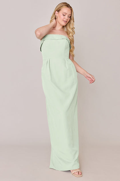 Caroline Crepe Dress | Made To Order | Pistachio