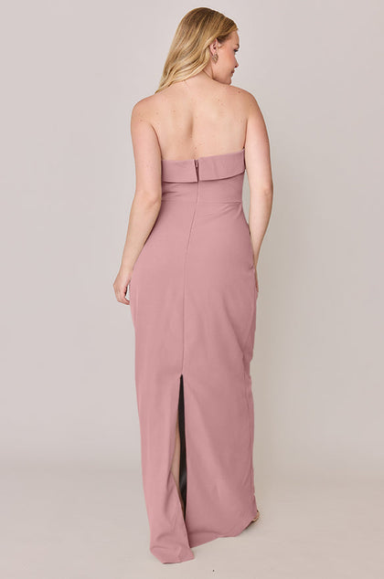 Caroline Crepe Dress | Made To Order | Rose Quartz