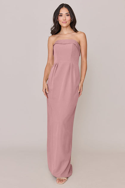 Caroline Crepe Dress | Made To Order | Rose Quartz