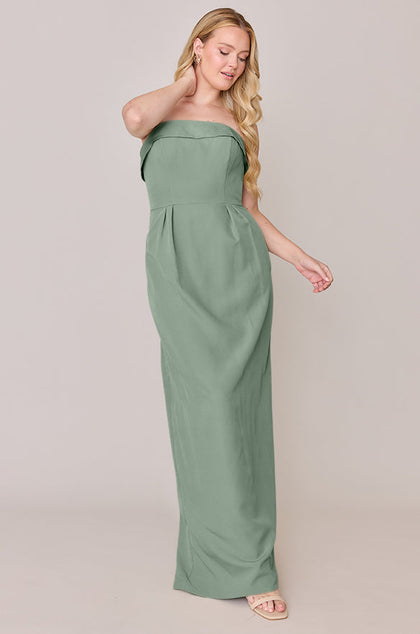 Caroline Crepe Dress | Made To Order | Sage
