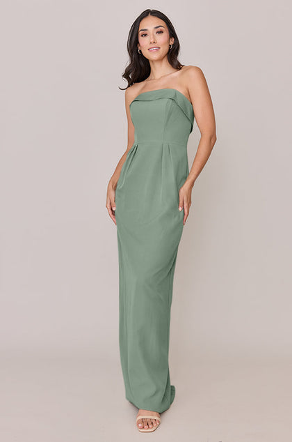 Caroline Crepe Dress | Made To Order | Sage