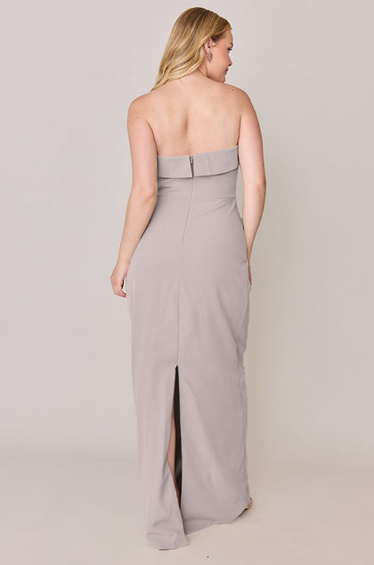 Caroline Crepe Dress | Made To Order | Taupe