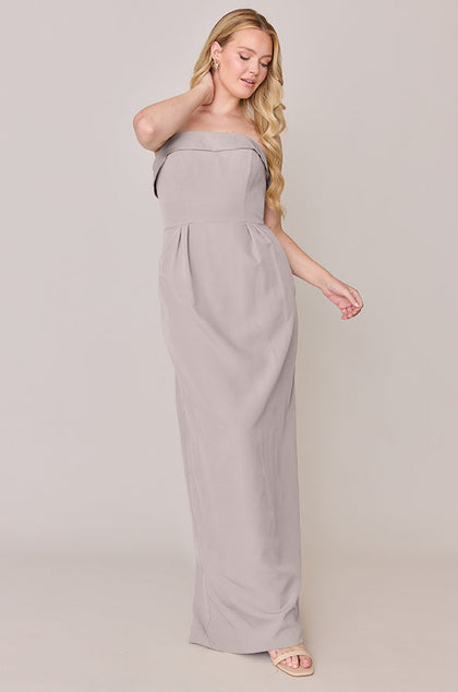 Caroline Crepe Dress | Made To Order | Taupe