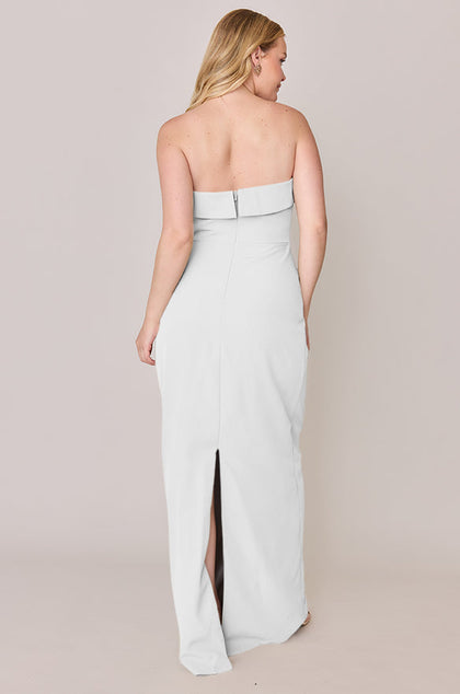 Caroline Crepe Dress | Made To Order | White Pearl