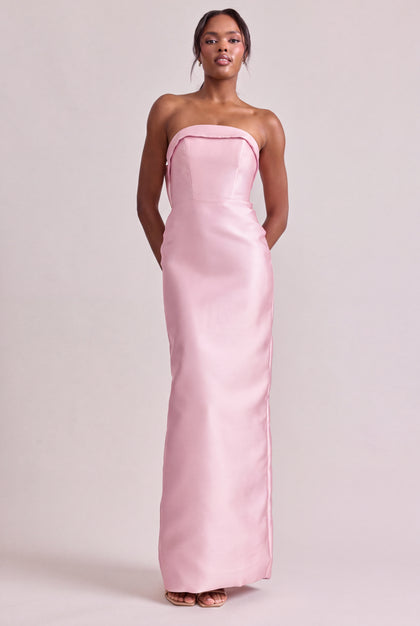 Caroline Mikado Dress | Baby Pink