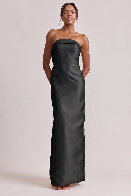Caroline Mikado Dress | Black