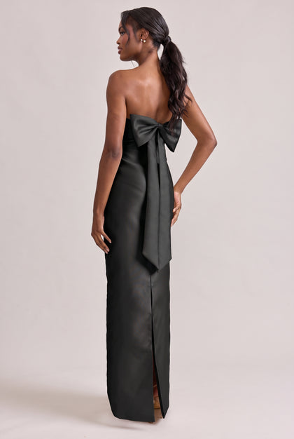 Caroline Mikado Dress | Black