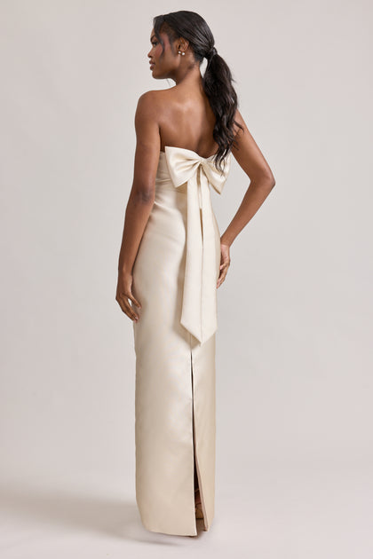 Caroline Mikado Dress | Champagne