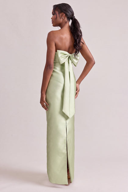 Caroline Mikado Dress | Matcha