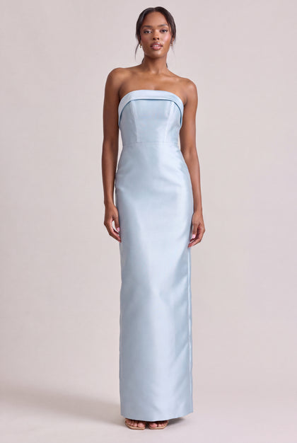 Caroline Mikado Dress | Sky Blue