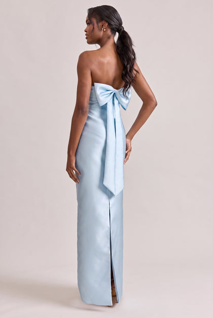 Caroline Mikado Dress | Sky Blue